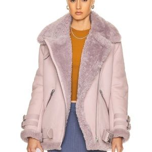 Acne Studios Suede Jacket in Dusty Lilac